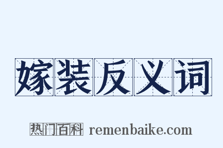 嫁装反义词是什么意思的图片